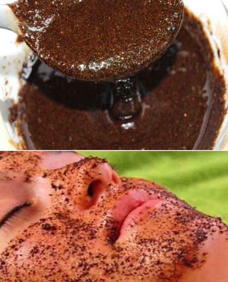 Máscara de pilling con vigas de café